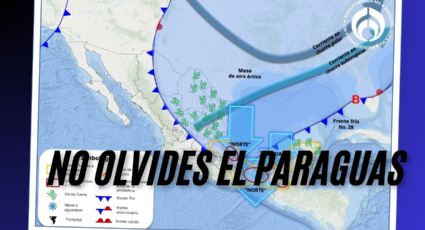 Frente frío llega con lluvias y granizo de norte a sur; habrá vientos de 90 km/h el miércoles