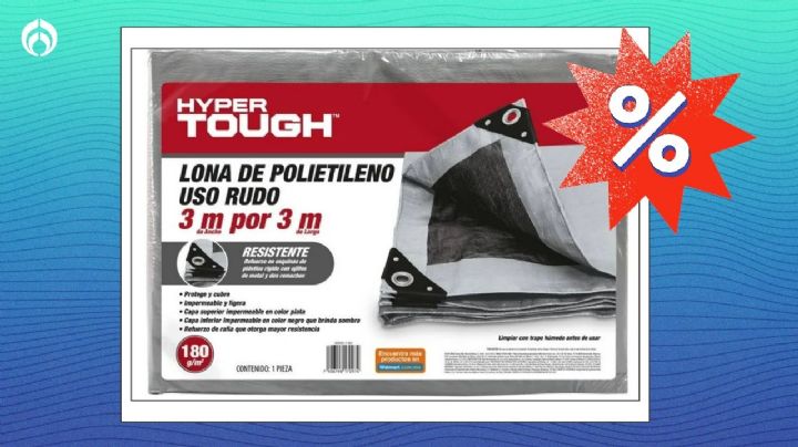 Walmart deja baratísima la lona Hyper Tough de uso rudo con refuerzos de aluminio