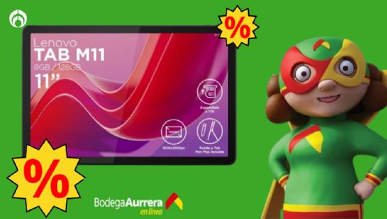 Bodega Aurrera remata esta potente tablet Lenovo para ver series; incluye estuche y pluma