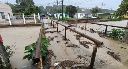 Se desborda río Nexmegata en Moloacán, Veracruz; caminos y puentes fueron dañados