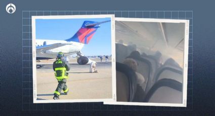 Avión de Delta se 'llena' de humo y evacuan a pasajeros en toboganes (VIDEO)