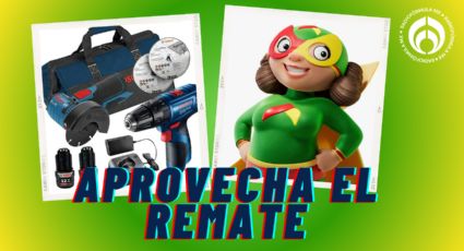 Bodega Aurrera remata este rotomartillo Bosch inalámbrico con mini esmeril y mochila de regalo