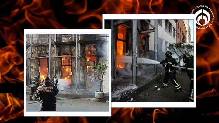 (VIDEO) Incendio en el Centro de CDMX: se quema edificio en remodelación