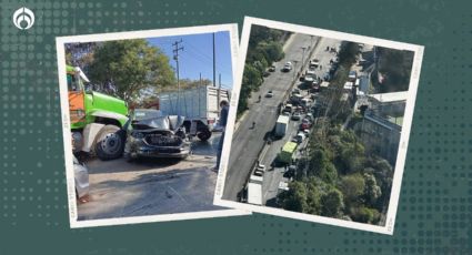 Camión choca contra varios autos en la México-Toluca; hay 19 heridos (VIDEOS)